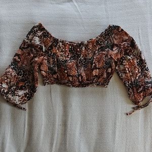 Like an angel pattern crop top